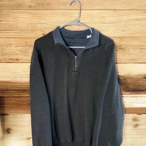 Tommy Bahama Flip Coast Reversible Half-Zip Sweatshirt Men's Large Gray/Blue